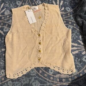 Crochet sweater vest- Brand new!